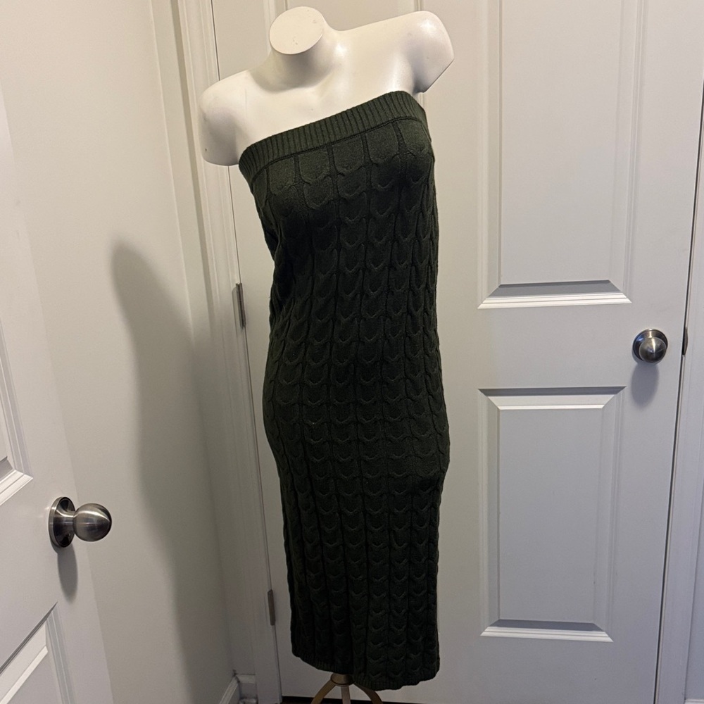 SO Olive Strapless Knit Dress